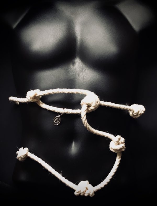 Authentic Cord of St Joseph made of cotton rope with medallion - Image 2
