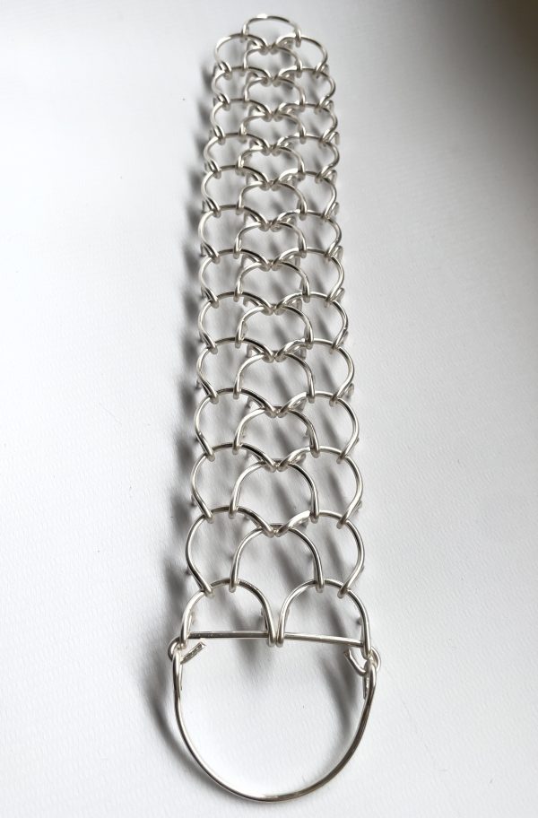 2mm silver plated half leg cilice 12"x1.3/4'