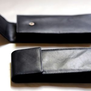 Beautiful quality BLACK LEATHER CILICE CASE FITS All 1mm HALF and FULL LEG Cilice -0