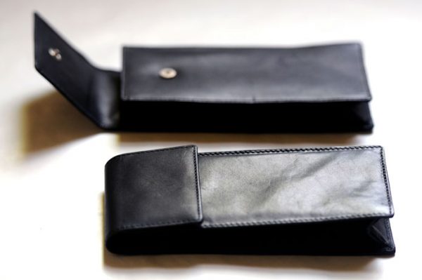 Beautiful quality BLACK LEATHER CILICE CASE FITS All 1mm HALF and FULL LEG Cilice -0