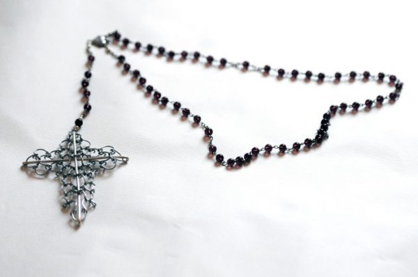 Hand made "Rosary Cilice", length including Cross approximately 24 inch-44