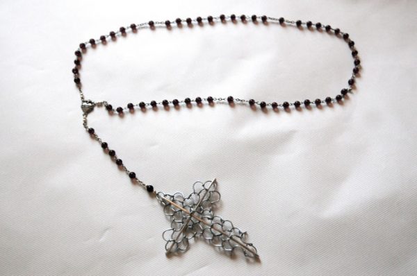 Hand made "Rosary Cilice", length including Cross approximately 24 inch-46