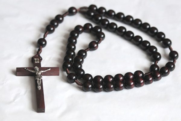 Large strong Rosary with Wooden Crucifix - OUT OF STOCK-0