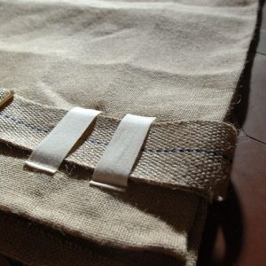 A traditional sack-cloth hairshirt with belt and metal buckle-0