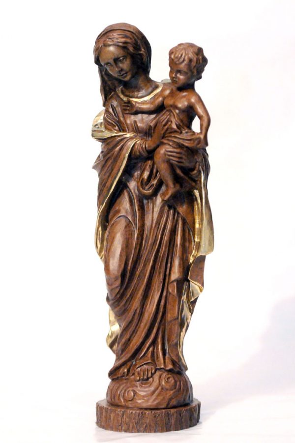 12 inch Mother and Child resin statue-0