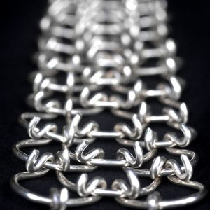 2mm silver plated half leg cilice 12"x1.3/4'-0