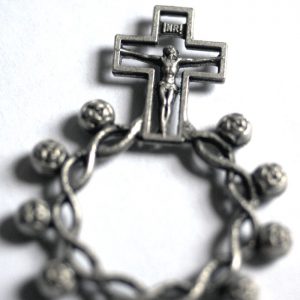 Metal Rosary Ring. Made in Italy-0
