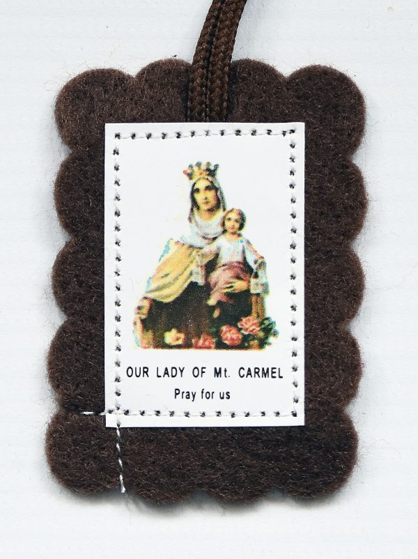 Brown Scapular with Information Leaflet-204